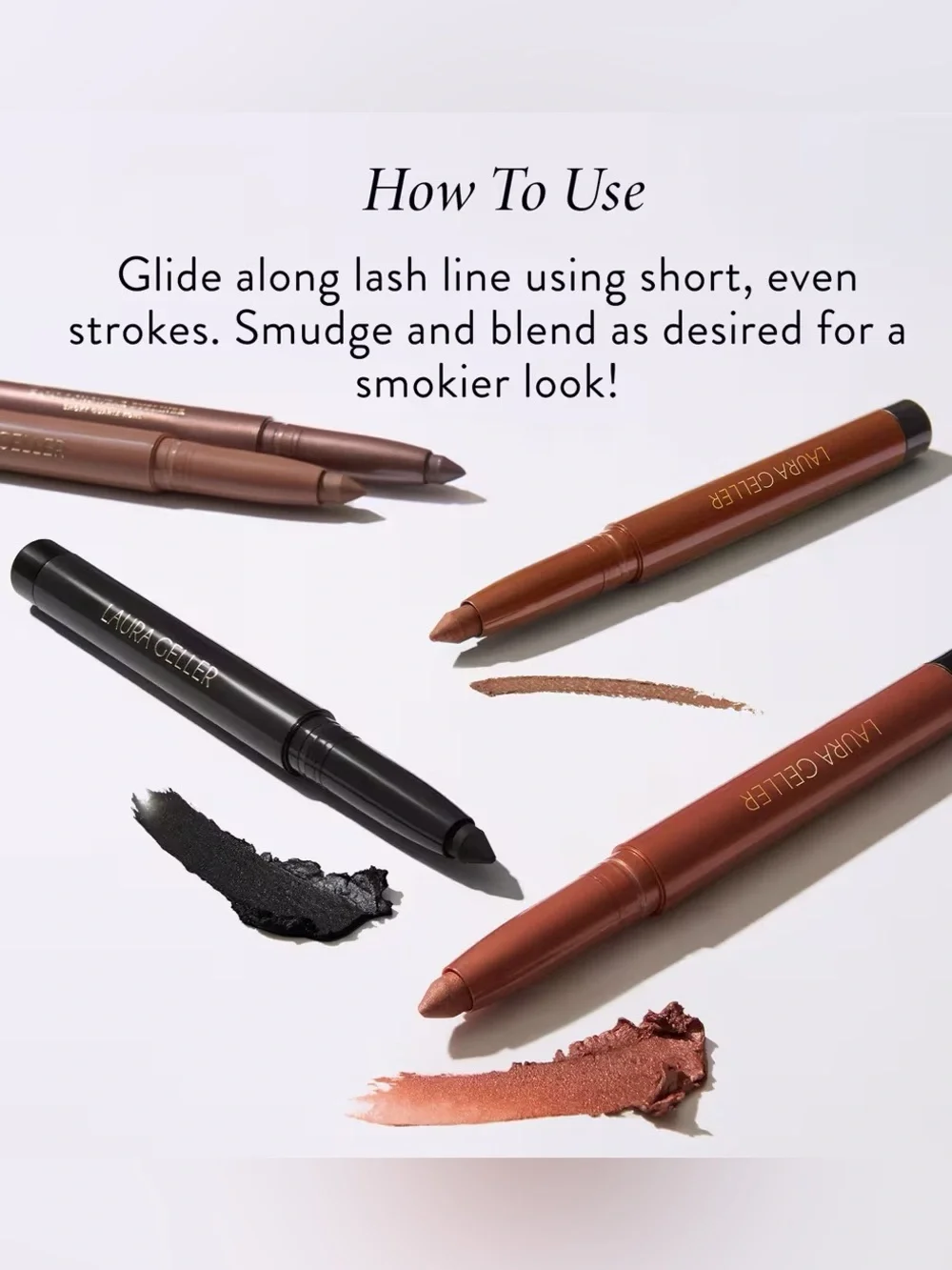 Laura Geller Kajal Longwear Eyeliner 3 Piece Collection- black, brown & toasted